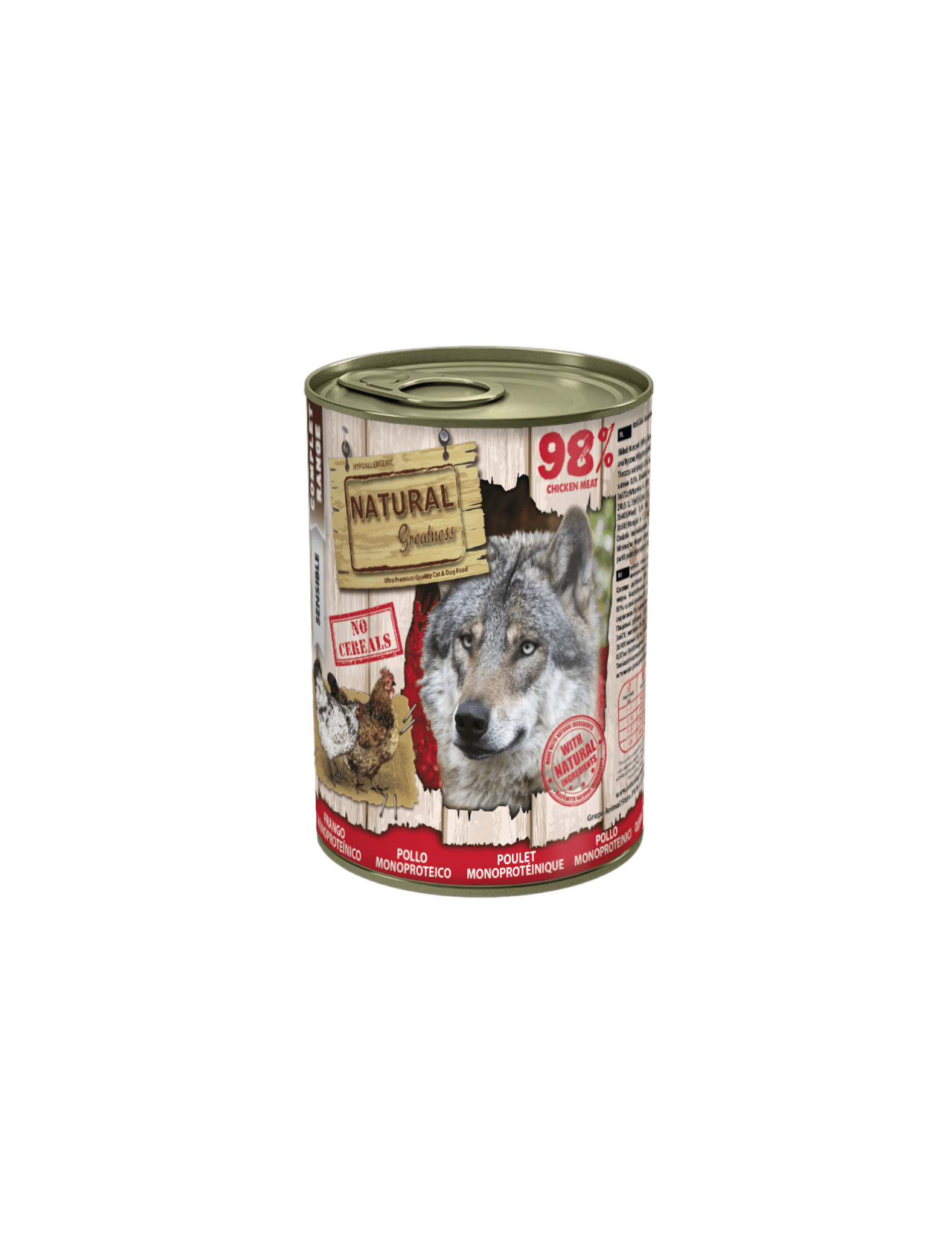 N. Greatness lata Receta Monoproteica de Pollo 400 gr.