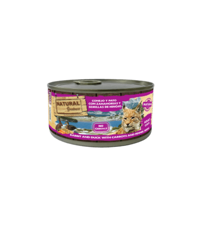 N. Greatness cat lata Conejo y pato con zanahorias y semillas de hinojo 185 gr.