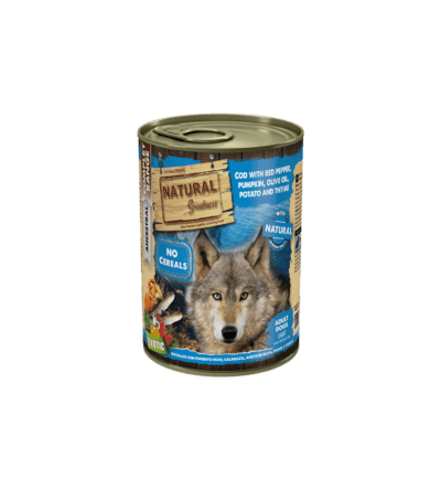 N. Greatness lata Bacalao con Pimiento rojo, Calabaza, Aceite de oliva, Patata y Tomillo 390 gr.