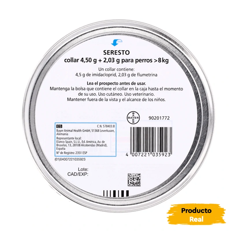 SERESTO RAZA PEQUEÑAS SOBRE - <8kg, 38cm - Imagen 2